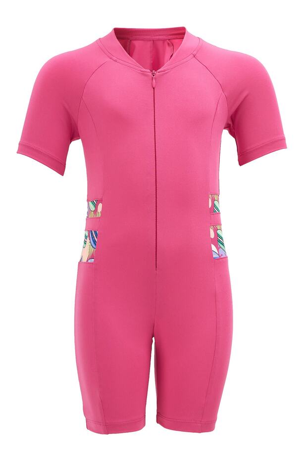 ملابس السباحة بذلة منقوشة على الجوانب - 1