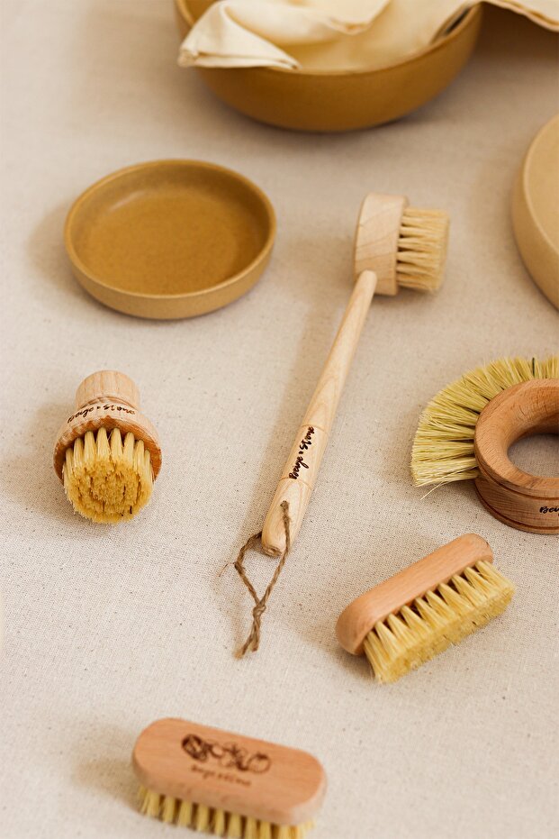 فرشاة أطباق خشبية متعددة الأغراض - 4