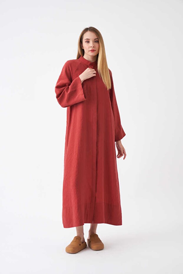 Ferace Model Elbise Gül Kurusu - 3