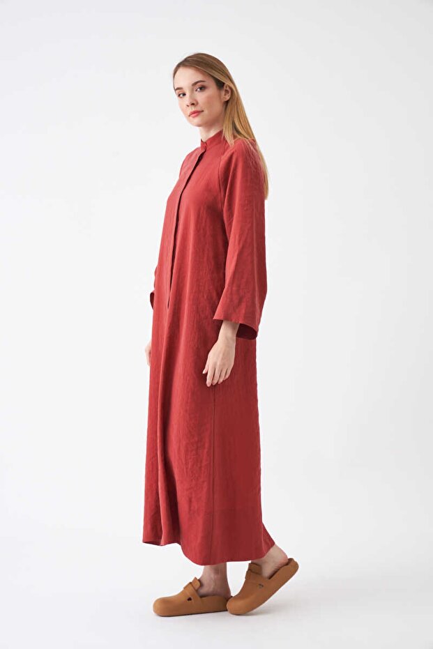 Ferace Model Elbise Gül Kurusu - 6