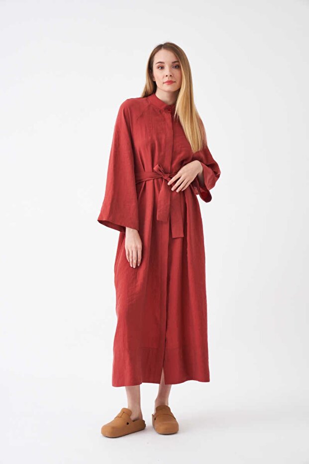 Ferace Model Elbise Gül Kurusu - 7