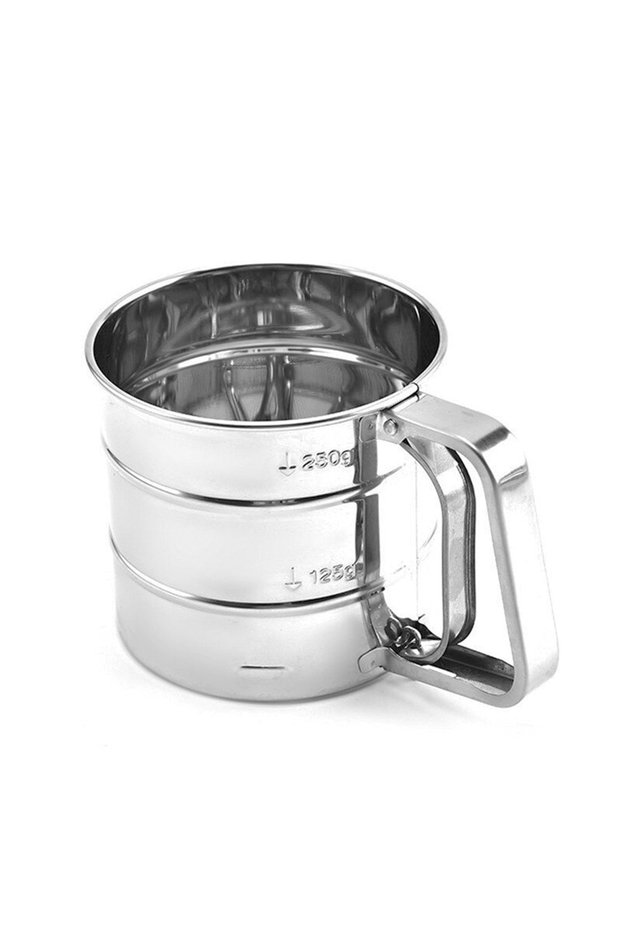 Stainless Steel Sleeve Flour Sieve 250gr Capacity