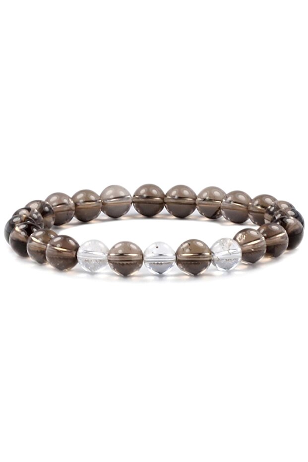 Smoky- Crystal Quartz Natural Stone Bracelet 8 Mm