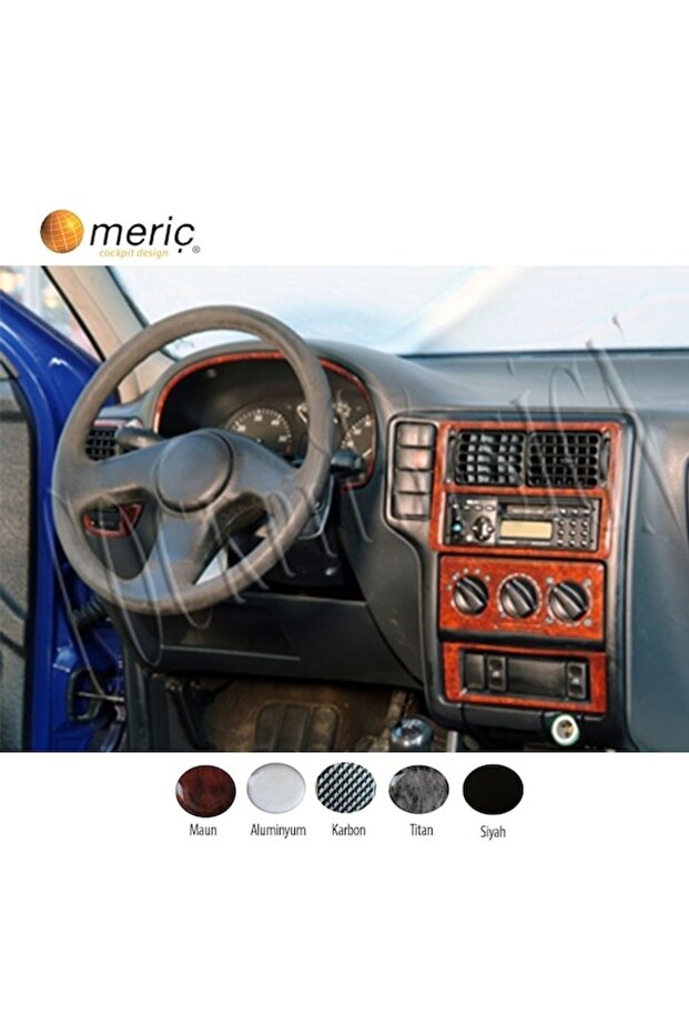 Meriç ® Volkswagen Polo Front Glove Box Trim Gloss Black 10 Pieces 1994-1999
