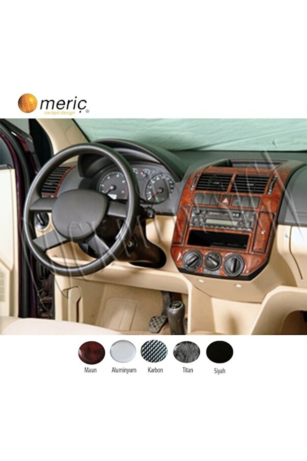 Meriç ® Volkswagen Polo Front Glove Box Trim Gloss Black 14 Piece 2001-2005