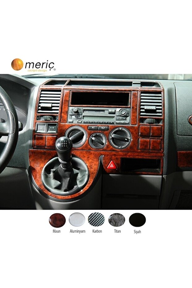 ميريتش ® Vw Transporter T5 غطاء القفازات الأمامية الماهوجني 29 قطعة 2003-2009