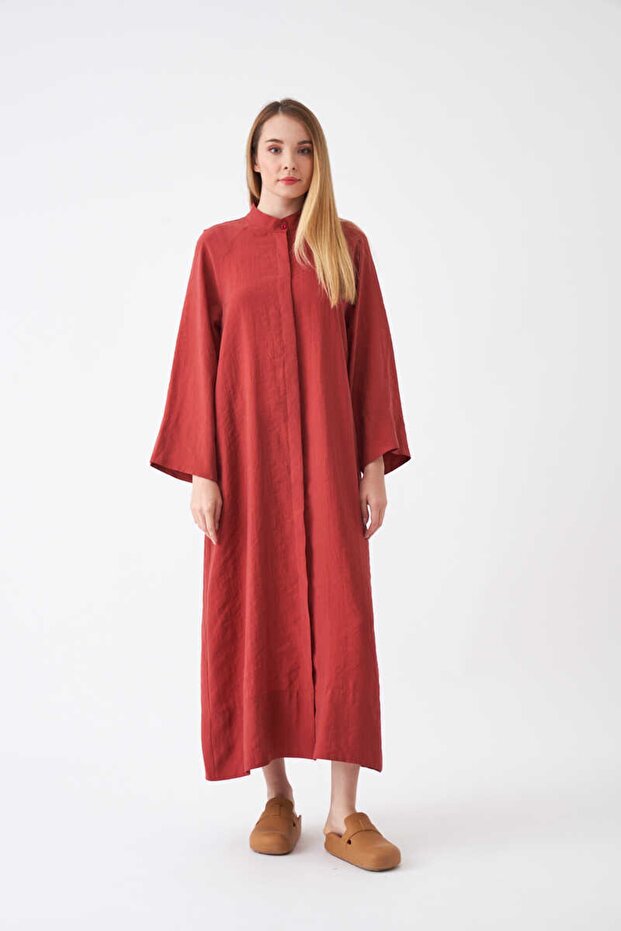 Ferace Model Elbise Gül Kurusu - 1