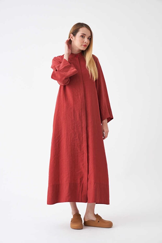 Ferace Model Elbise Gül Kurusu - 5