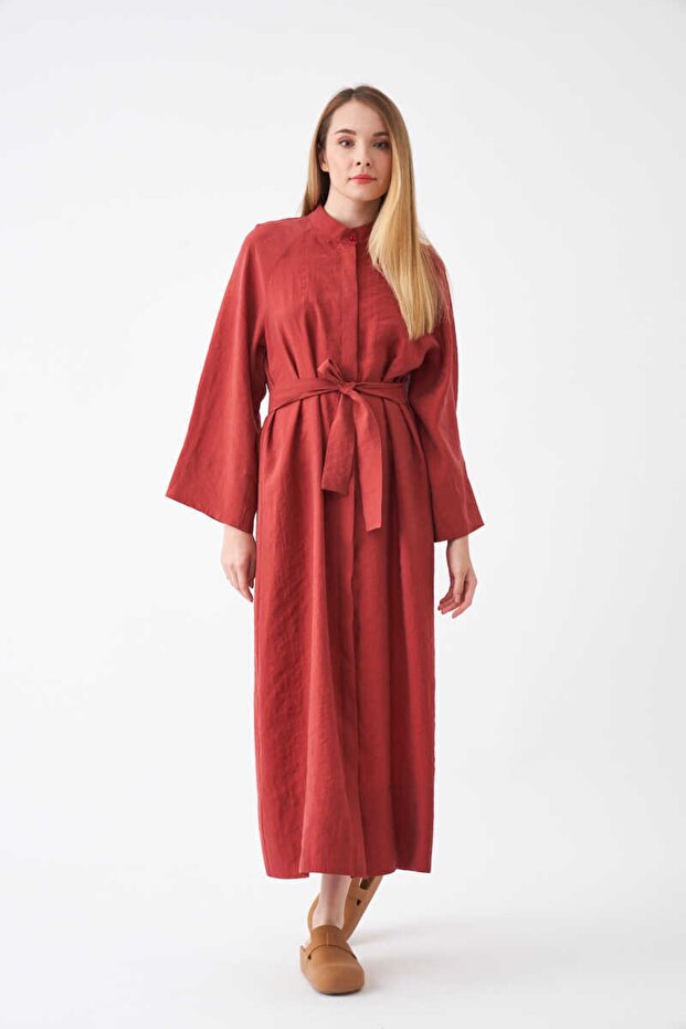 Ferace Model Elbise Gül Kurusu - 8