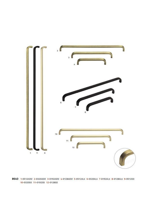 512 Mm Antik Rengi Modern Kulp - Ssy8640 0512 Abm - 5