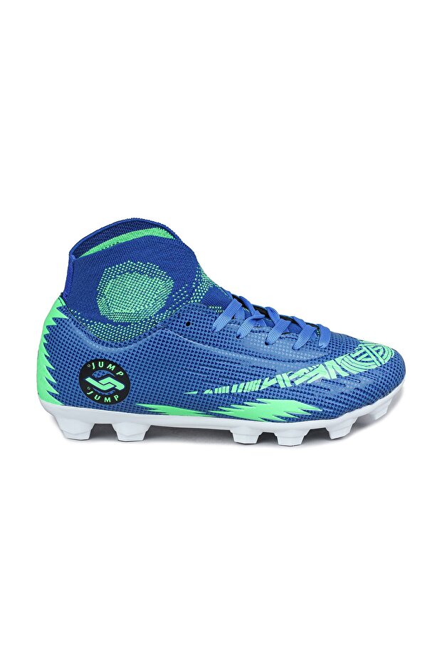28365 Cobalt Blue - Green Grass - AstroTurf Football Boots with Socks
