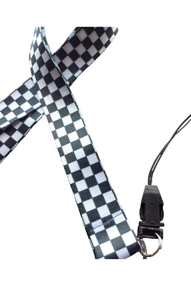 Card Hanger String, Collar Hanger String, Neck Hanger - 2 Cm Checkerboard