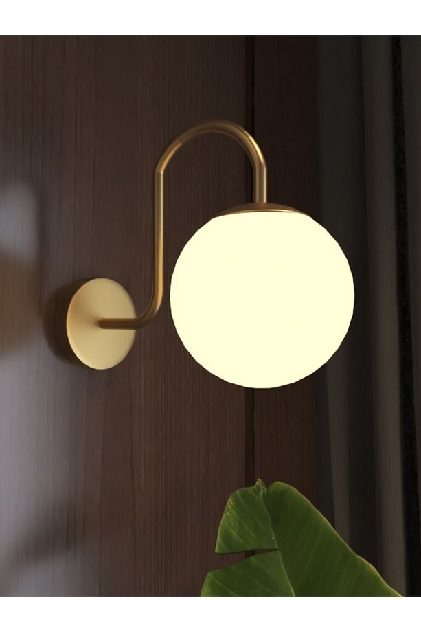 Pilli Modern Tasarımlı Kıvrak Camlı Duvar Aplik - 1