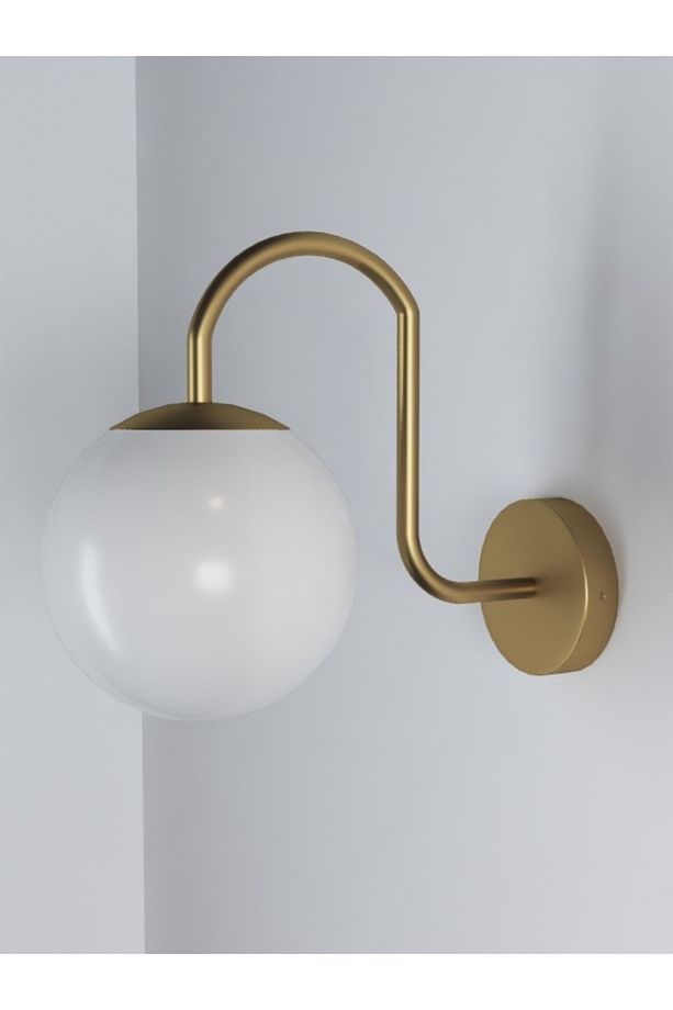 Pilli Modern Tasarımlı Kıvrak Camlı Duvar Aplik - 2