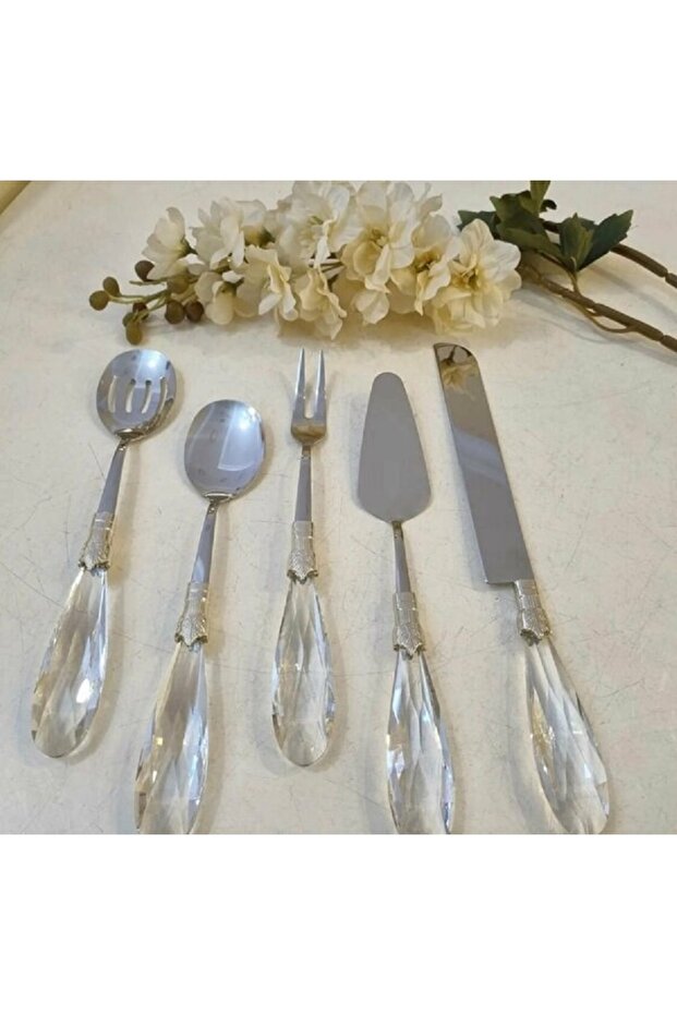 Diamond 5 Parça Servis Seti Gümüş - 1