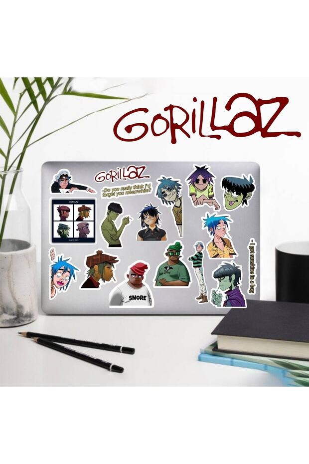مجموعة ملصقات غطاء هاتف الكمبيوتر المحمول Gorillaz