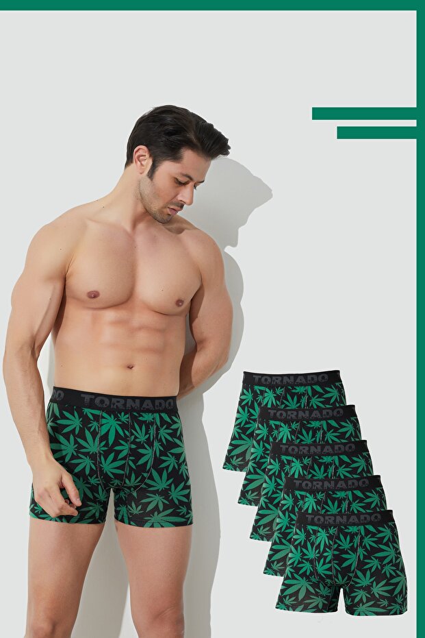 Patterned Men's Boxers 5 Pack - 1