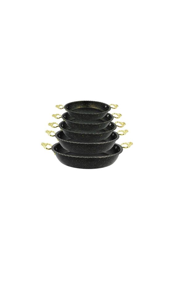 Camping Pan 5 Pieces Fireproof Non-Stick Granite Coating