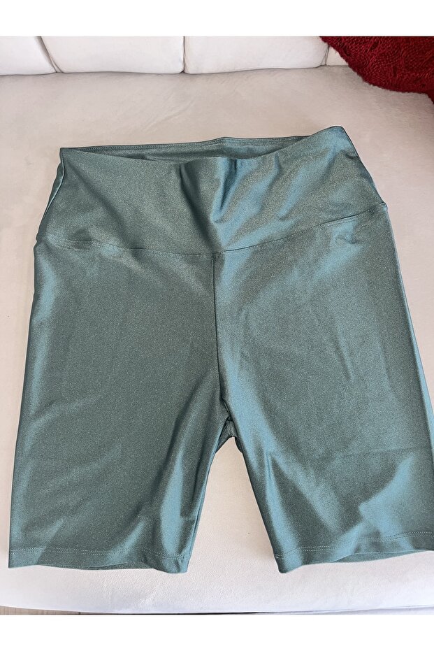 Shiny Biker Short Yeşil - 2