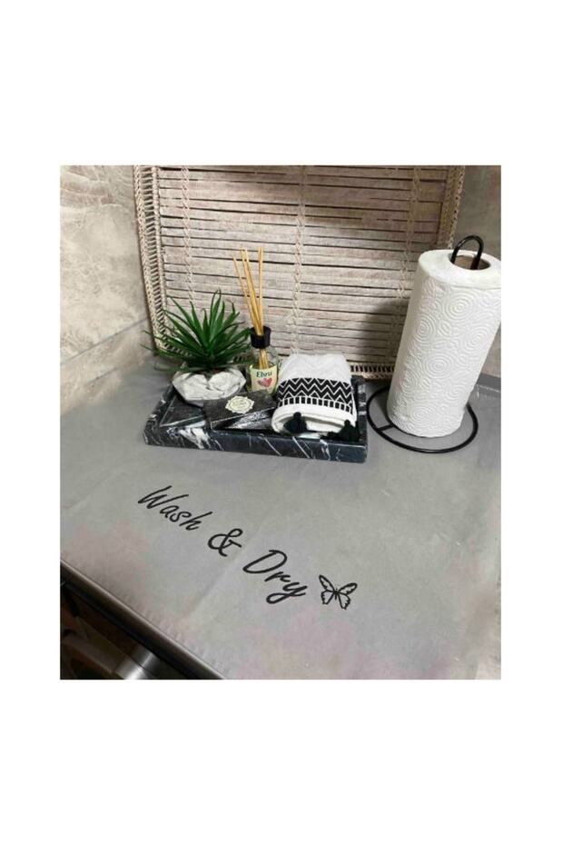 Wash & Dry Printed Gray Washing Machine Cover