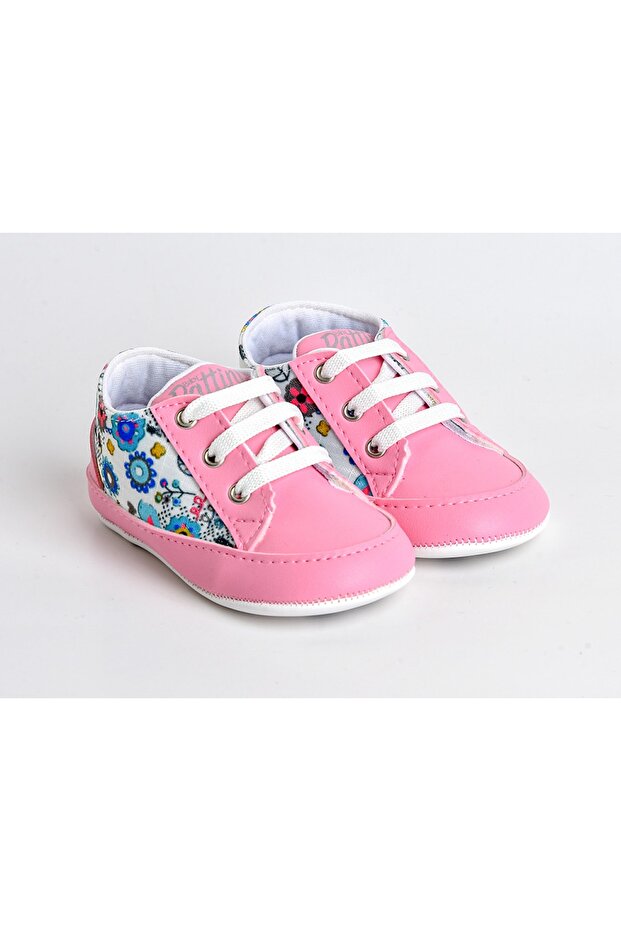 Newborn Baby Booties Anti-Sweat Cotton Lined Patterned Sports Model