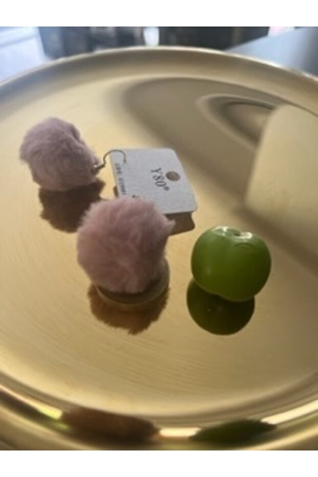 Pembe Ponpon Küpe - 2
