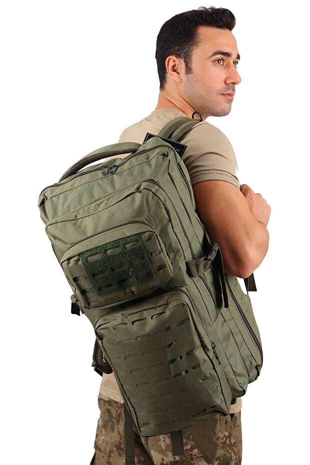 Tactical 45 Lt Laser Cut Khaki Tactical Backpack