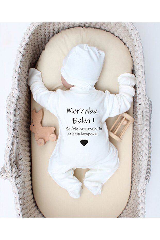 Jumpsuit, Hat and Gloves Set for Father's Day Gift, Hello Dad