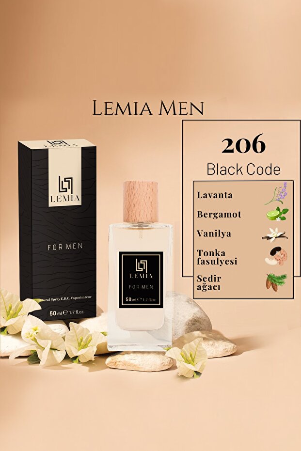 206 Black Code Erkek Edc 50ml - 1