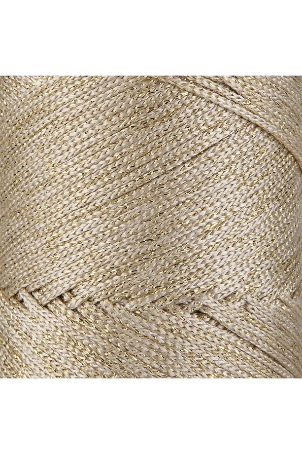 Premium Simli 200 Gr Polyester Makrome Ipi Ekru 2 Mm - 230 M Supla Ip ve çanta ipliği - 3