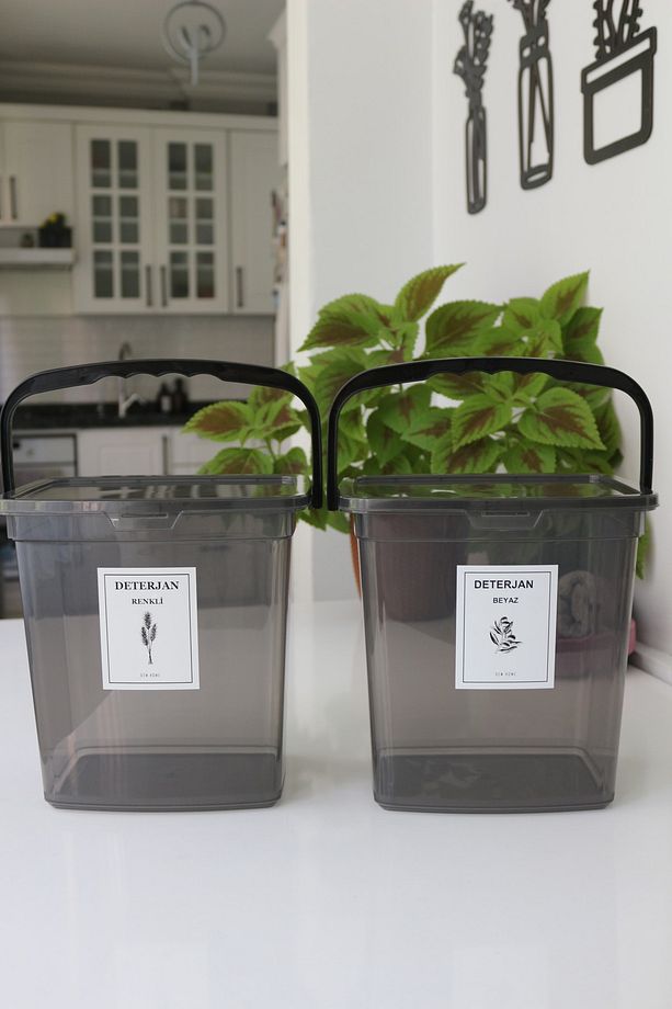 2li Jumbo Boy 6 Litre Deterjan Saklama Kabı Deterjan Kutusu 6 Lt - 2