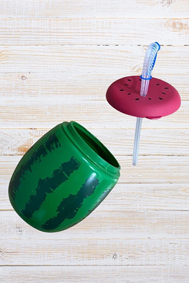 ® Karpuz Model Kendiliğinden Pipetli 900 Ml Suluk, Matara - 5