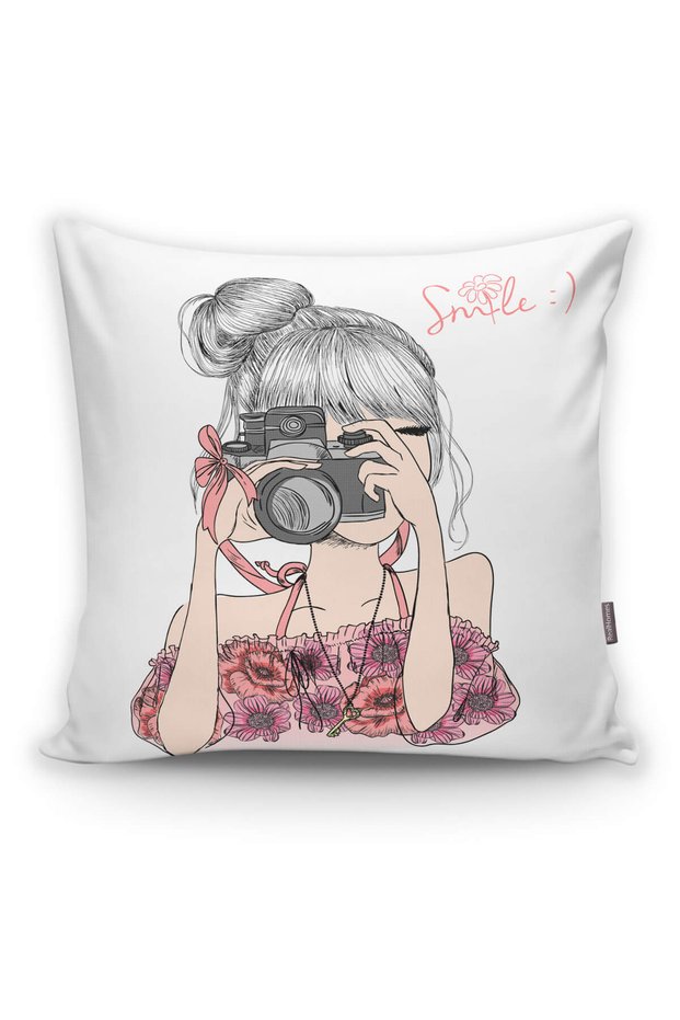 Fashion Girl Digital Printed Modern Pillow Cushion Cover