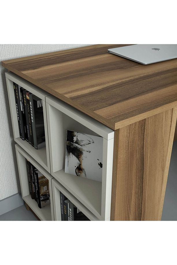 Box Çalışma Masası - Ceviz / Krem - 3