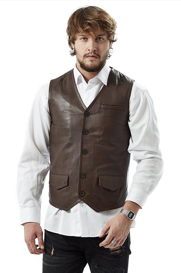 Erkek Kahve Yelek 2260 - 1