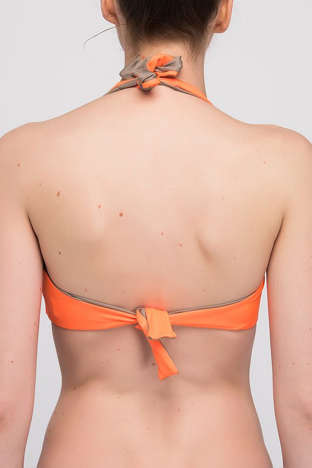 Kadın Florasan Turuncu Balkon Model Bikini Üstü CBAD102B09 - 2