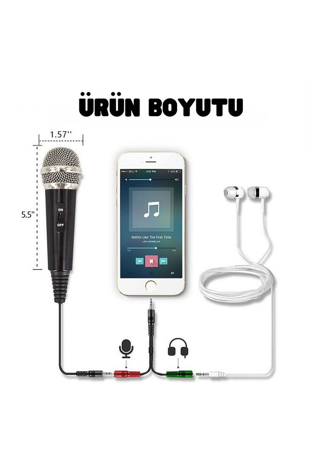 Kayıt Mikrofonu Kondenser Bilgisayar Cep Telefonu Uyumlu Tripodlu Kareoke Podcast Youtuber - 3
