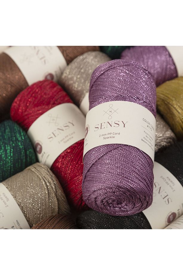 Premium Simli 200 Gr Polyester Makrome Ipi Ekru 2 Mm - 230 M Supla Ip ve çanta ipliği - 6