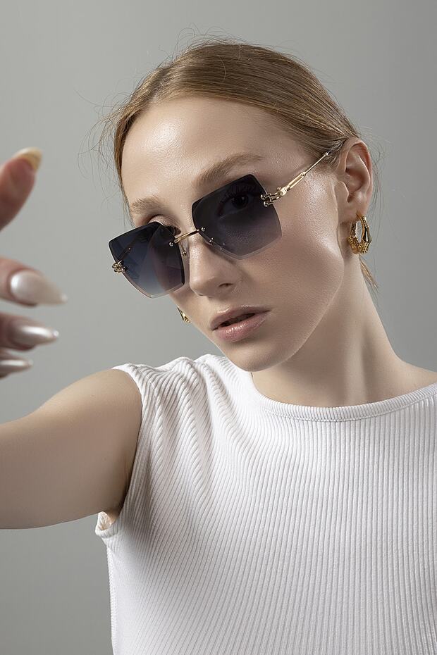 Crystal Square női napszemüveg fekete színű - 4