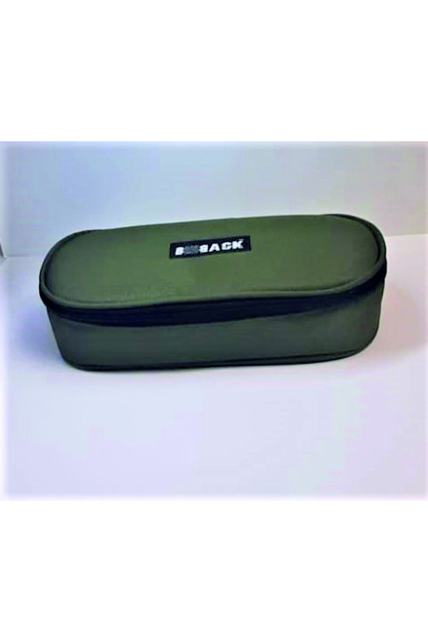 Green Oval Fabric Pencil Case - Zipped