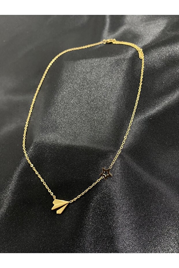 Women's Gold Color Seashell Bijouterie Necklace