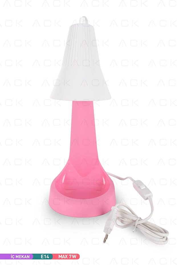 Pc Masa Lambası Pembe Kasa E14 - 4