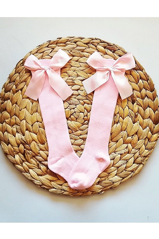 Baby Girl Bow Knee Socks Ribbon Knee Socks