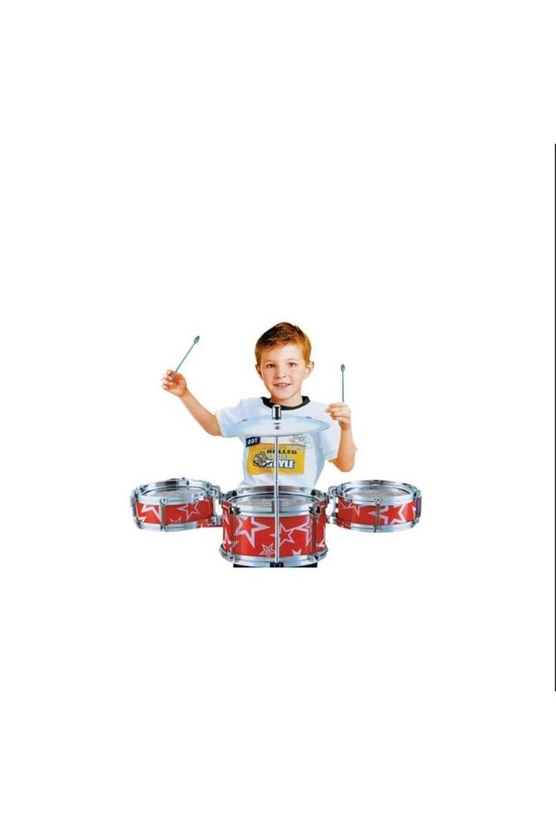 Günotoys Eccho, Mini Bateri Set - Jazz Drum / 3 Davul,baget,zil - 2