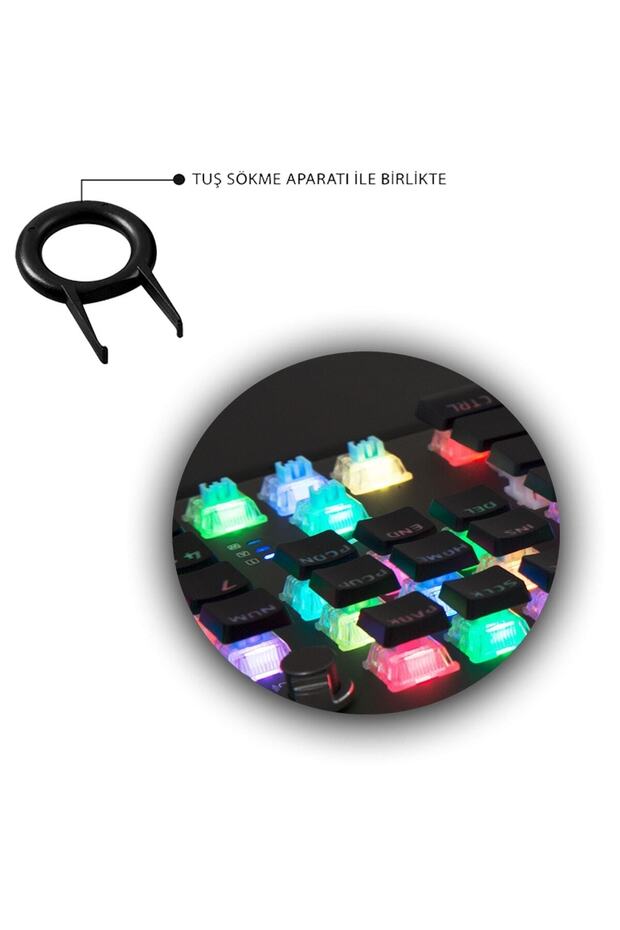 Kb-r101 Impressive Full Rgb Kristal Switch Mekanik Gaming Oyuncu Klavyesi - 6