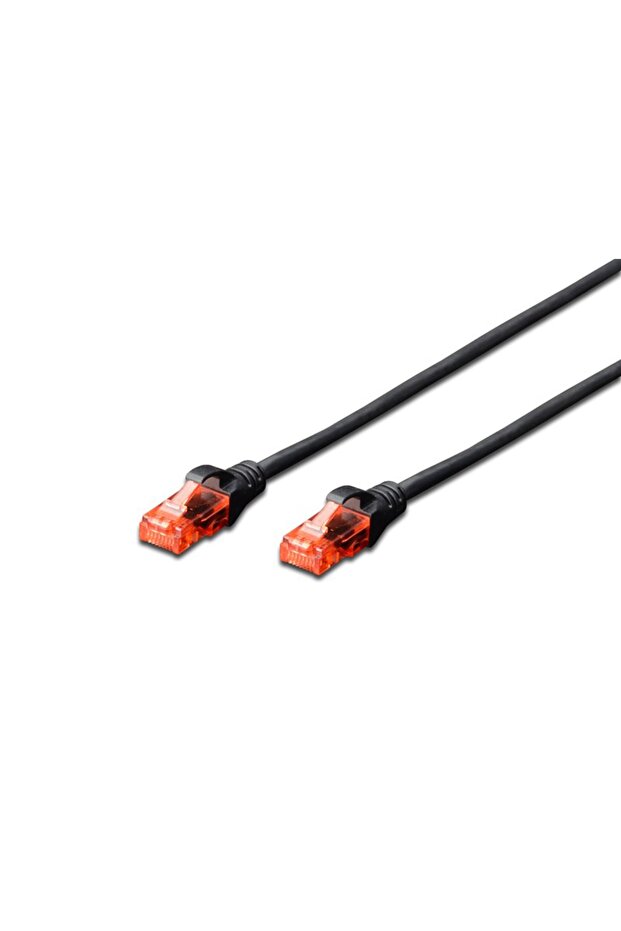 DK-1617-005/BL 0.50m CAT6 LSZH، كابل التصحيح النحاسي U-UTP (أسود)