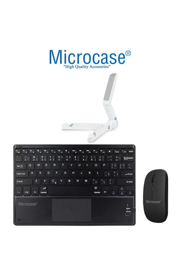 Alcatel 1t 10 Için Touchpad Bluetooth Klavye 24 Cm (tr Sticker) + Bluetooth Mouse + Stand -al2766 - 8