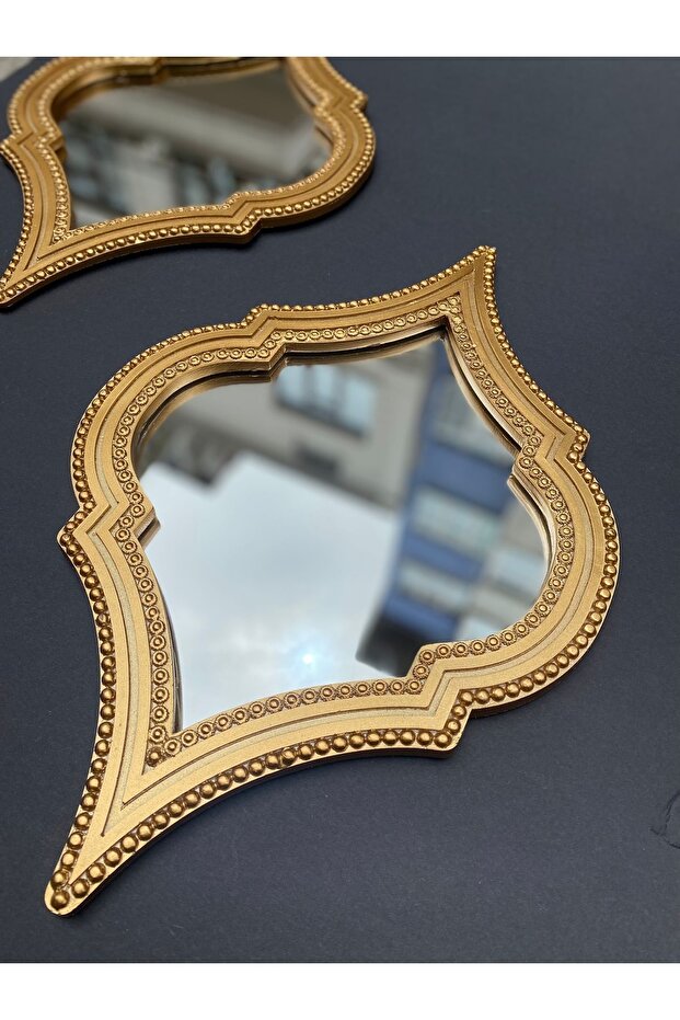 Dekoratif Polyester Damla Tekli Ayna Gold - 4