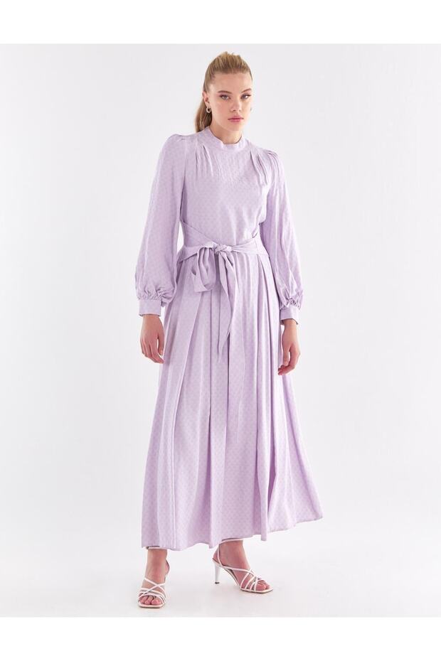 Rochie lungă cu eșarfă - 1