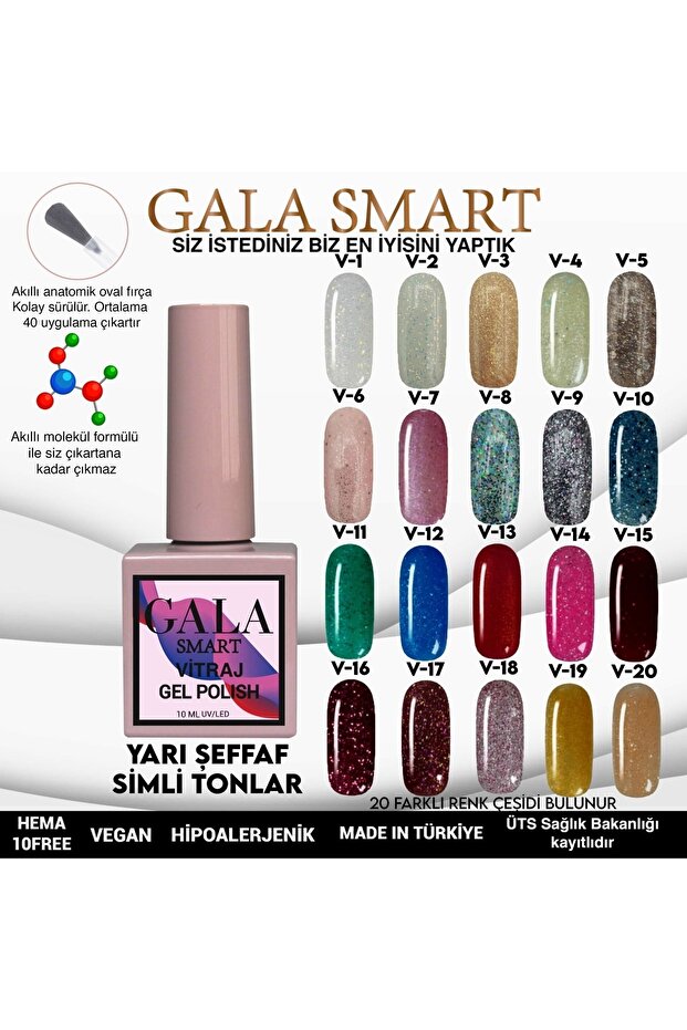 Gala Vitraj (simli) Kalıcı Oje 10 Ml V7 - 2